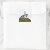 Kasteel Vierkante Sticker (Tas)