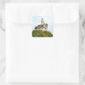 Kasteel Vierkante Sticker (Tas)