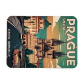 Kasteel Vintage Reizen Praag Tsjechië Geschenken Magneet (Horizontaal)