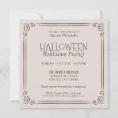 Kasteel, Vleermuizen & Pompoenen Halloween Party U Kaart (Achterkant)