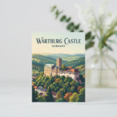 Kasteel Wartburg Duitsland Briefkaart (Staand voorkant)