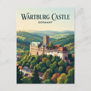 Kasteel Wartburg Duitsland Briefkaart