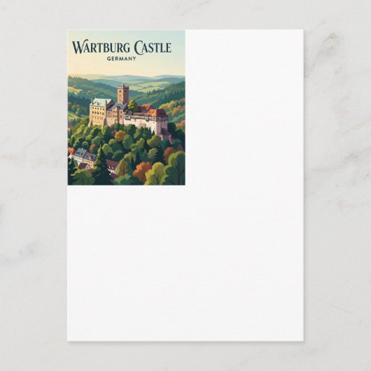 Kasteel Wartburg Duitsland Briefkaart (Voorkant)