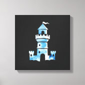 Kasteel Waterverf Art Canvas Print (Voorkant)