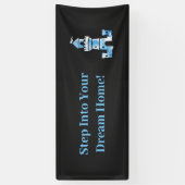 Kasteel Waterverf Kunst Welkomstbanner Spandoek (Verticaal)