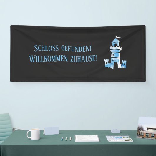Kasteel Waterverf Kunst Welkomstbanner Spandoek (Beurs)