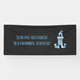 Kasteel Waterverf Kunst Welkomstbanner Spandoek