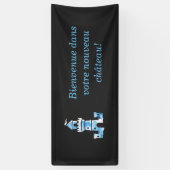 Kasteel Waterverf Kunst Welkomstbanner Spandoek (Verticaal)