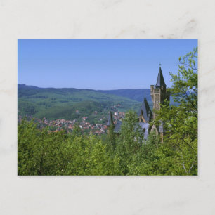 Kasteel, Wernigerode, Saksen-Anhalt, Duitsland Briefkaart