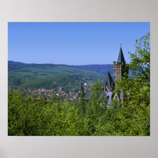 Kasteel, Wernigerode, Saksen-Anhalt, Duitsland Poster (Voorkant)