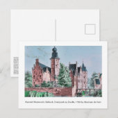 KASTEEL WESTERVELT 1729 A. de Haen drawing Briefkaart (Voorkant / Achterkant)