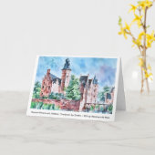 KASTEEL WESTERVELT 1729 A. de Haen drawing. card Kaart (Gele Bloem)