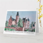 KASTEEL WESTERVELT 1729 A. de Haen drawing. card   Kaart (Gele Bloem)