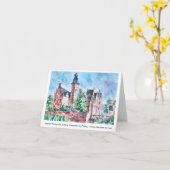 KASTEEL WESTERVELT 1729 A. de Haen drawing. card Kaart (Gele Bloem)