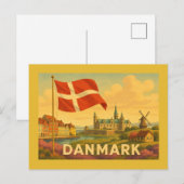 Kasteel Windmolen Denemarken Briefkaart (Voorkant / Achterkant)