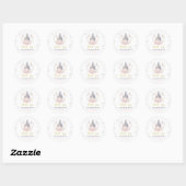 Kasteel wolken prinses sprookje ronde sticker (Vel)