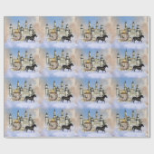 Kasteel Wolken Sprookje Cadeaupapier (Vlak)
