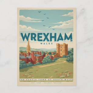 Kasteel Wrexham, Wales cadeaus en souvenirs Briefkaart