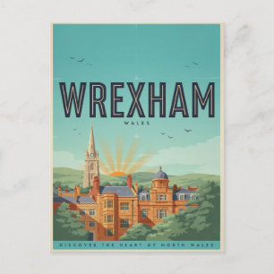 Kasteel Wrexham, Wales cadeaus en souvenirs Briefkaart