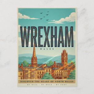 Kasteel Wrexham, Wales cadeaus en souvenirs Briefkaart