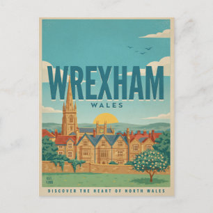Kasteel Wrexham, Wales cadeaus en souvenirs Briefkaart
