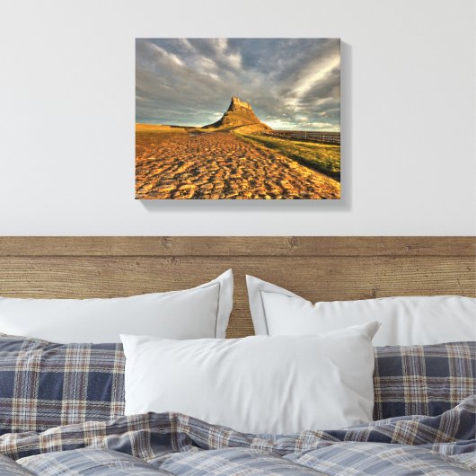 Kasteeldoek van Lindisfarne Canvas Afdruk (Insitu (Slaapkamer))
