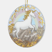 kasteeleenhoorn keramisch ornament (Links)