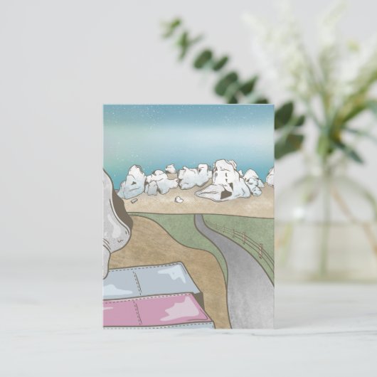 Kasteelheuvel boulderen Nieuw-Zeeland Briefkaart (Staand voorkant)