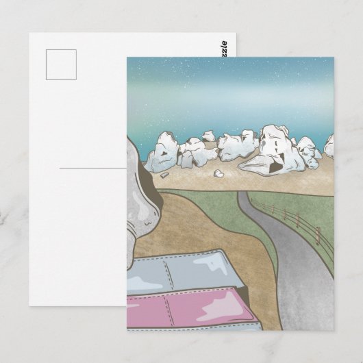 Kasteelheuvel boulderen Nieuw-Zeeland Briefkaart (Voorkant / Achterkant)