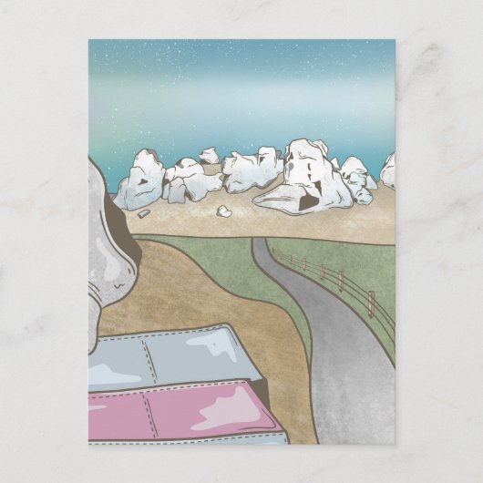 Kasteelheuvel boulderen Nieuw-Zeeland Briefkaart (Voorkant)