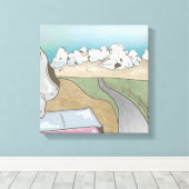 Kasteelheuvel boulderen Nieuw-Zeeland Canvas Afdruk (Insitu (Houten vloer))