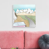 Kasteelheuvel boulderen Nieuw-Zeeland Canvas Afdruk (Insitu (Woonkamer))