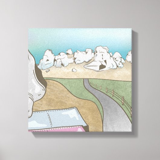 Kasteelheuvel boulderen Nieuw-Zeeland Canvas Afdruk (Voorkant)