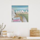 Kasteelheuvel boulderen Nieuw-Zeeland Poster (Keuken)