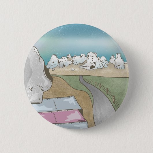 Kasteelheuvel boulderen Nieuw-Zeeland Ronde Button 5,7 Cm (Voorkant)