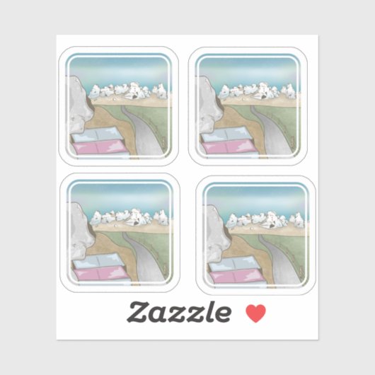 Kasteelheuvel boulderen Nieuw-Zeeland Sticker (Vel)