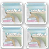 Kasteelheuvel boulderen Nieuw-Zeeland Sticker (Voorkant)