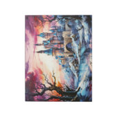 Kasteellandschap Concept Abstract kleurrijk landsc Notitieblok (Linkerzijde)