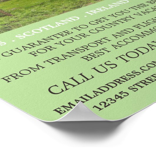 Kasteellandschap, Reisbureau Adverteren Poster (Hoek)