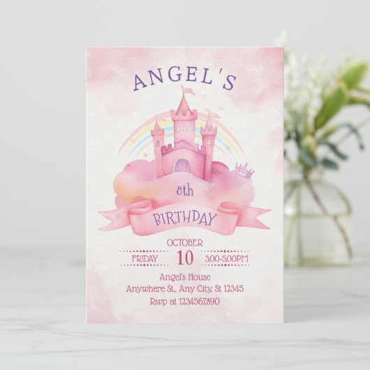 Kasteelprinses Kaart (Staand voorkant)