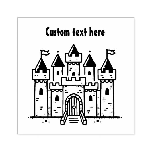 Kasteelstempel Rubberstempel (Afrduk)