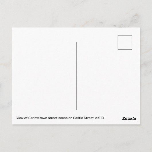 Kasteelstraat in Carlow Town,  Ierland Briefkaart (Achterkant)