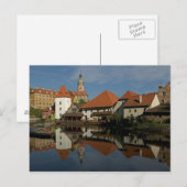 Kasteeltoren, Vltava rivier, Cesky Krumlov, Briefkaart (Voorkant / Achterkant)