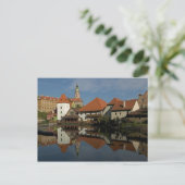 Kasteeltoren, Vltava rivier, Cesky Krumlov, Briefkaart (Staand voorkant)