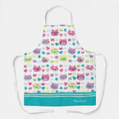 Kastel met brillenglazen, Blauwgroen Schort (Voorkant)