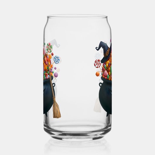 Kastel van giechelen en gummies blikvorm glas (Rechts)