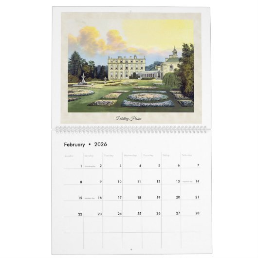 Kastelen en herenhuizen 2026 kalender (Feb 2026)