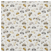 Kastelen en vlaggen  stof (Swatch)