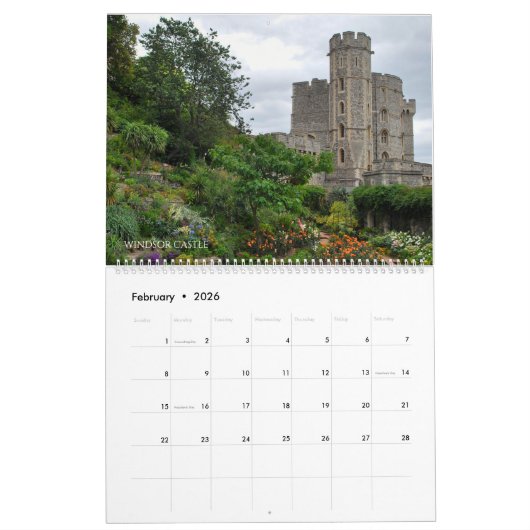 Kastelen van Engeland Schilderachtig 2025 Muurkale Kalender (Feb 2026)