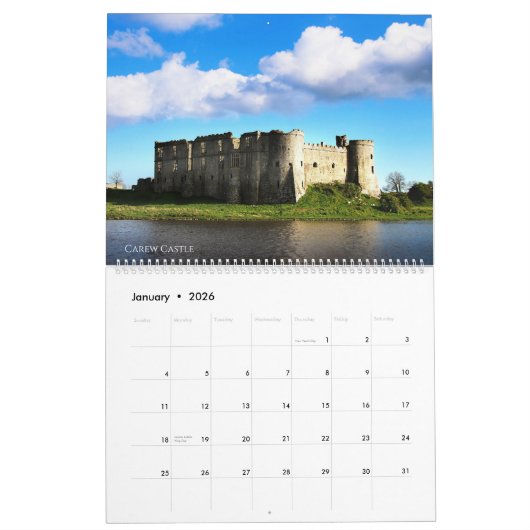 Kastelen van Engeland Schilderachtig 2025 Muurkale Kalender (Jan 2026)